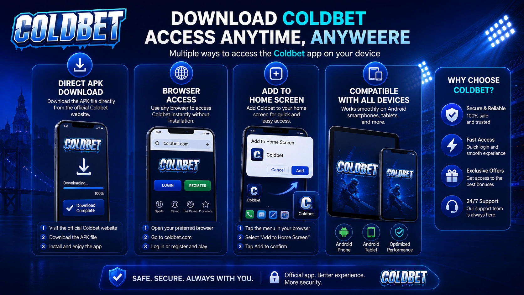 ColdBet device access methods Bangladesh